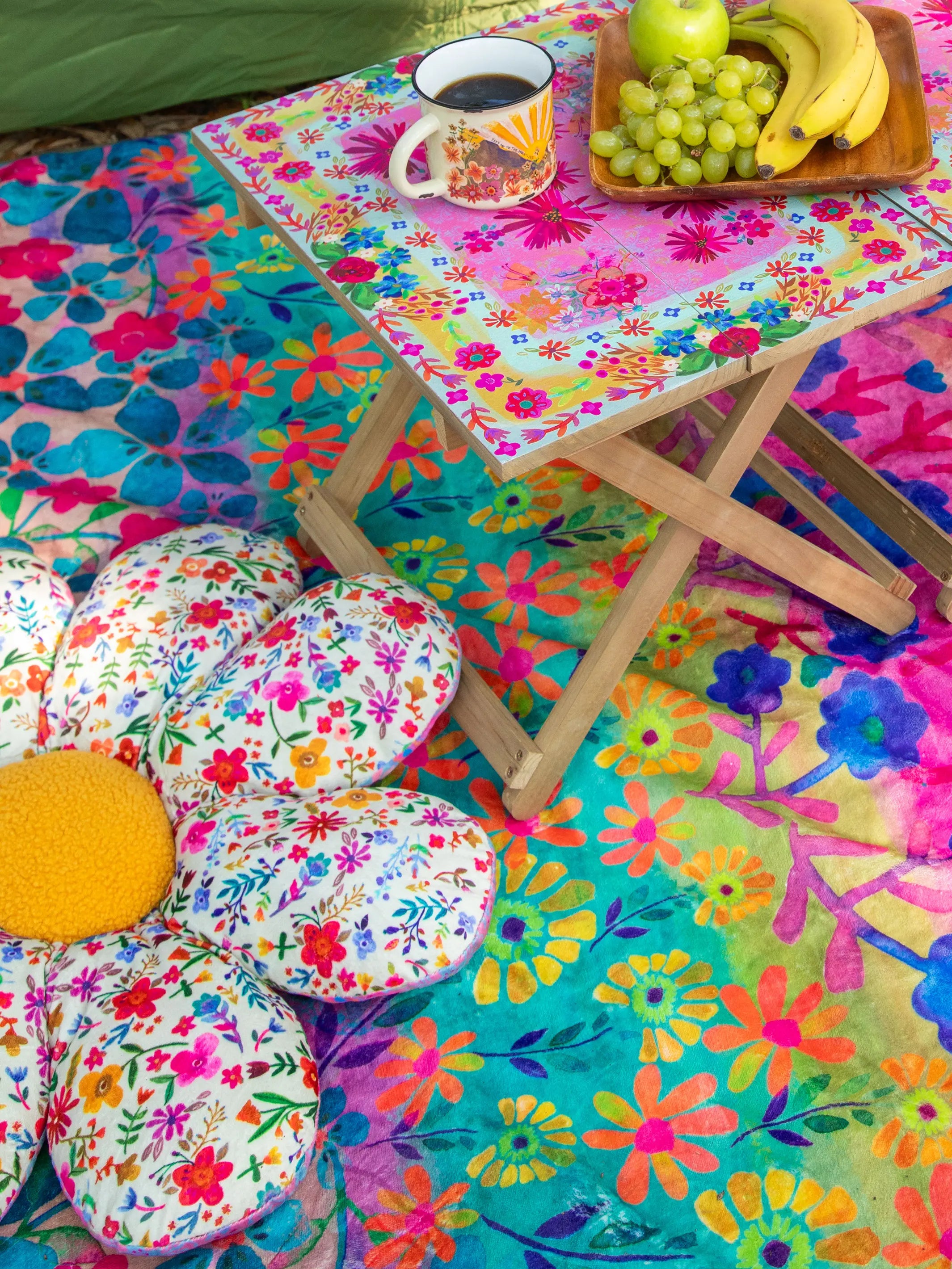 Reversible Seat & Floor Cushion - Flower - Image 5