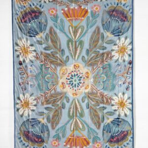 Alternative view of Cozy Weighted Blanket - Mandala Folk Garden