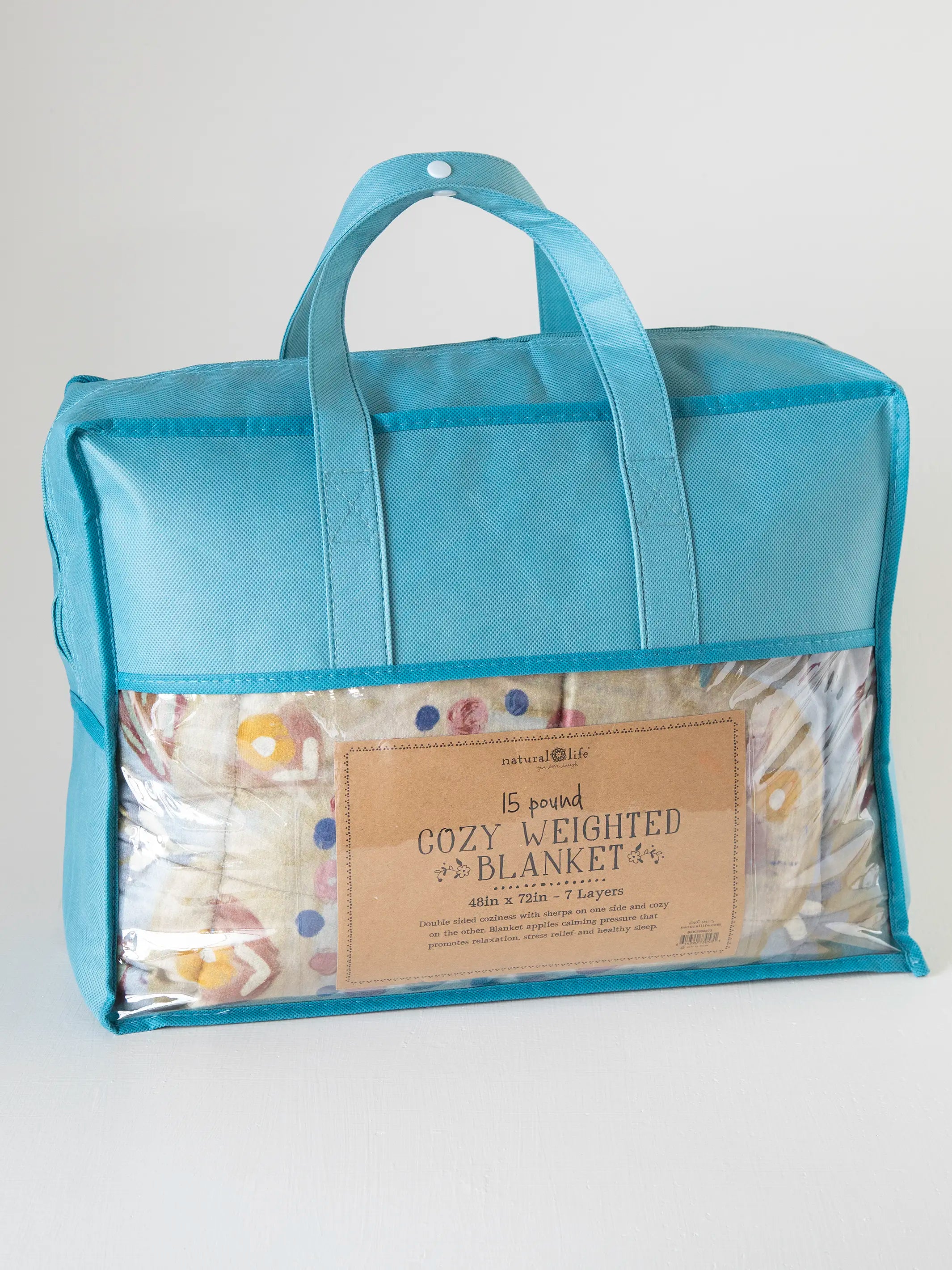 Cozy Weighted Blanket - Mandala Folk Garden - Image 3