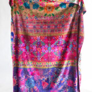 Alternative view of Double-Sided Cozy Throw Blanket - Jewel Border