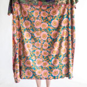 Alternative view of Double-Sided Cozy Throw Blanket - Patchwork Be Happy