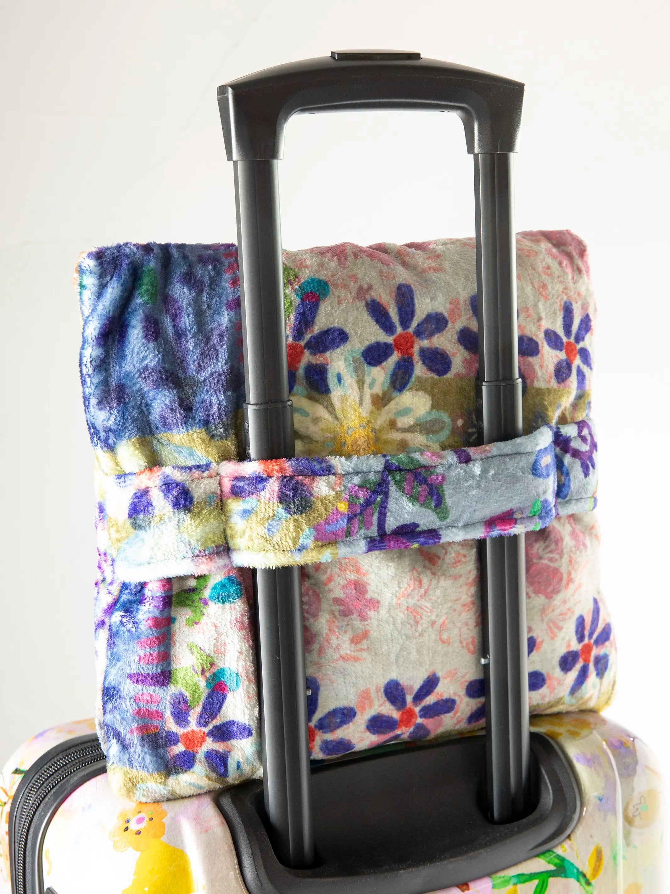 Cozy Car & Travel Blanket - Blue Patchwork - Image 3