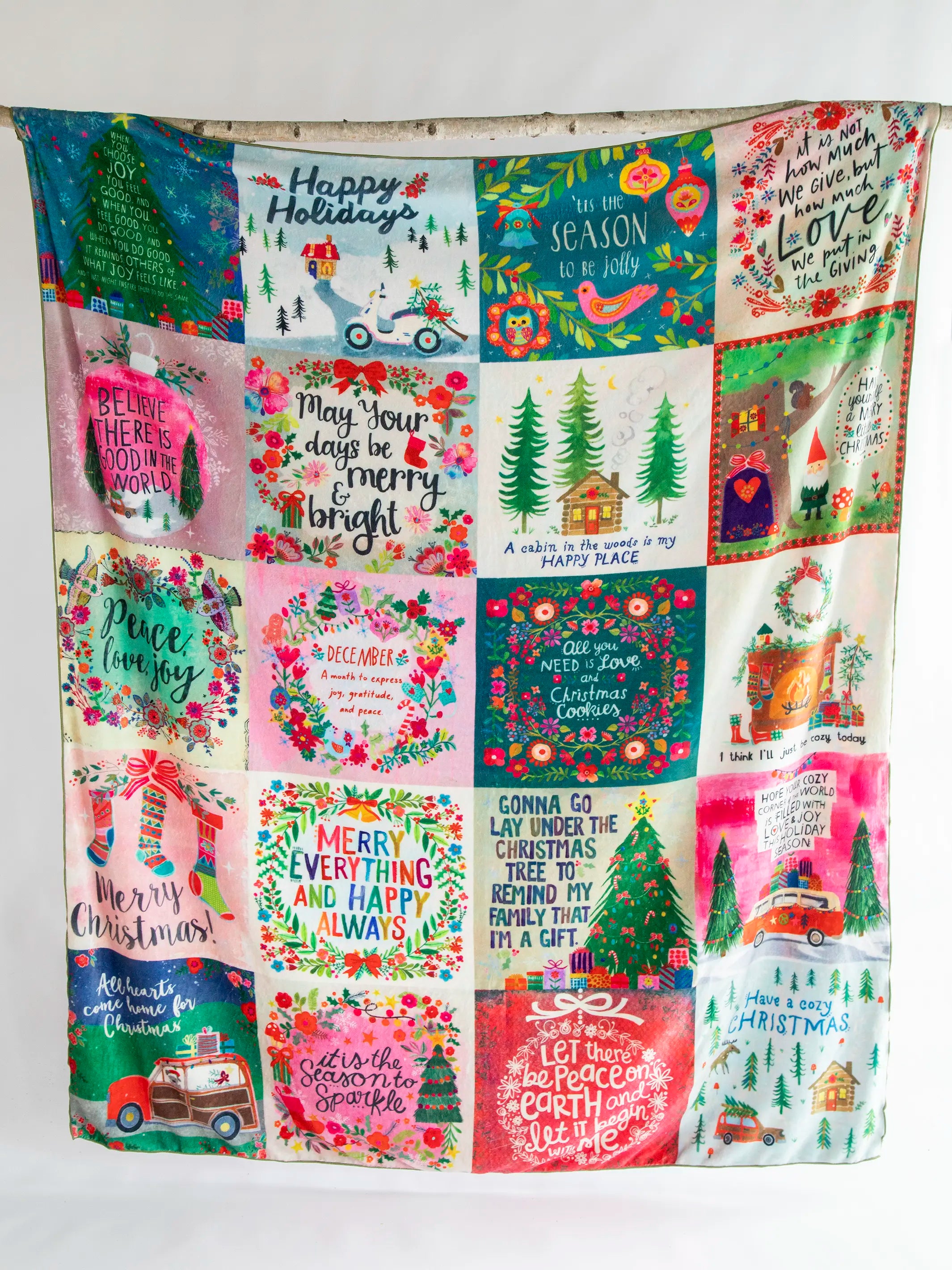 XL Double-Sided Cozy Blanket - Holiday Chirps - Image 3