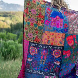 Double-Sided Cozy Throw Blanket - Cottage