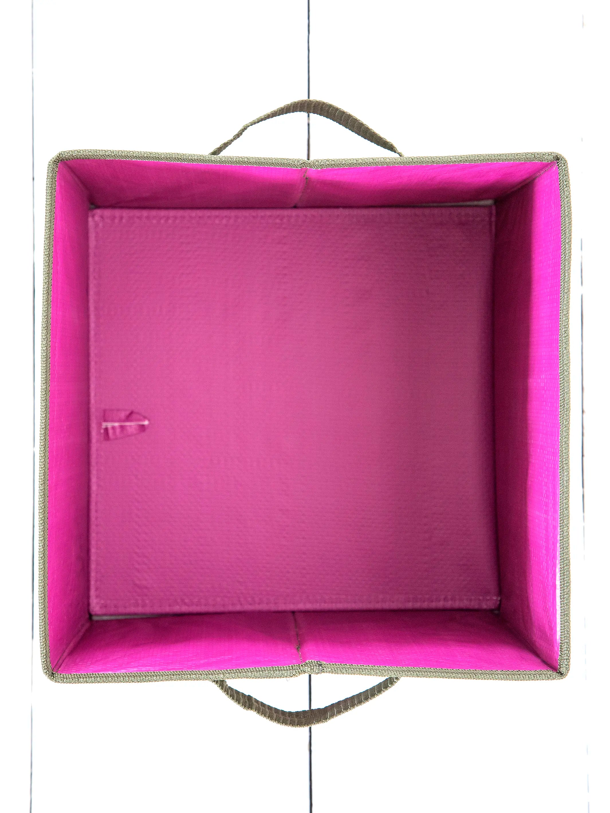 Collapsible Storage Cubes, Set of 2 - Charcoal Borders - Image 4