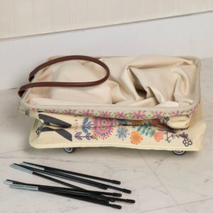 Alternative view of Rolling Laundry Hamper - Cream Folk Flower