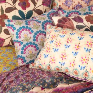Alternative view of Bungalow Reversible Cotton Euro Sham - Jewel Garden