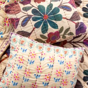 Bungalow Reversible Cotton Shams, Set of 2 - Jewel Garden