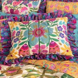 Bungalow Reversible Cotton Shams, Set of 2 - Boho Floral