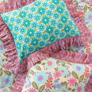 So Soft Cotton Reversible Shams, Set of 2 - Retro Blooms