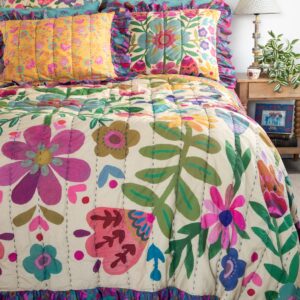 Alternative view of Bungalow Reversible Cotton Euro Sham - Boho Floral
