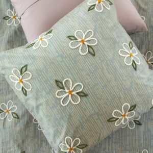 Catalina Cotton Euro Sham - Daisy Stripe