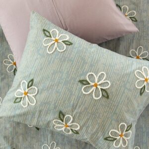 Catalina Cotton Shams, Set of 2 - Daisy Stripe