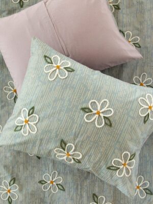 Catalina Cotton Shams, Set of 2 - Daisy Stripe