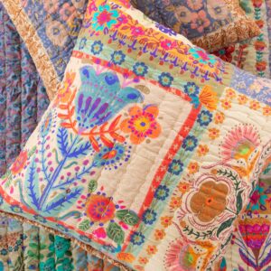 Bungalow Reversible Cotton Euro Sham - Mandala Folk Patchwork