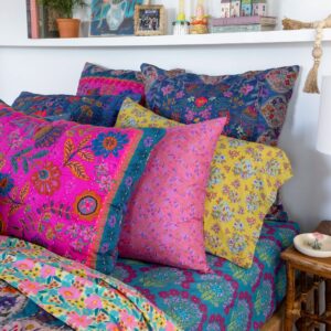 Alternative view of Bungalow Reversible Cotton Quilt - Magic Folk Garden