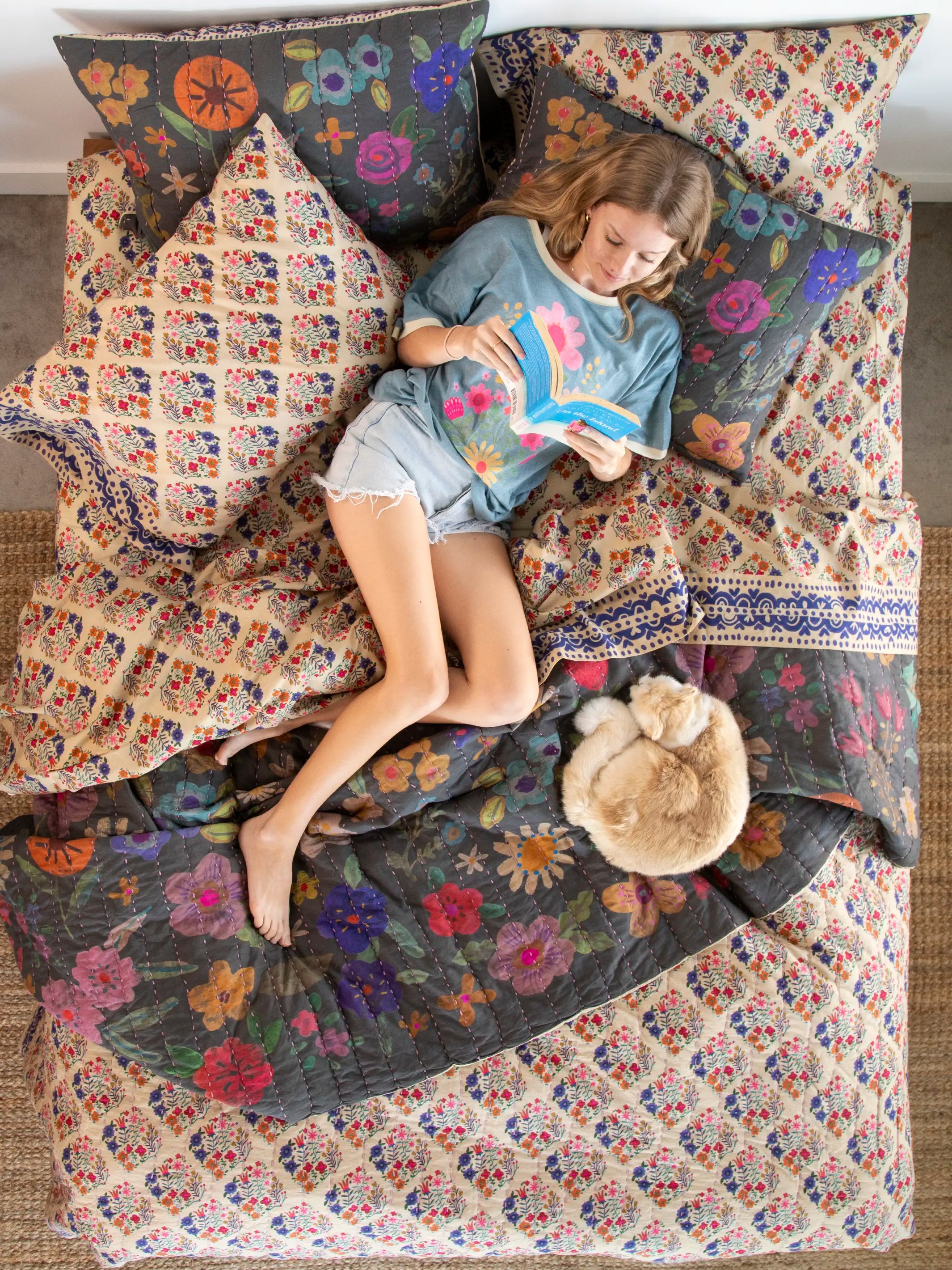 Sooo Soft Cotton Sheet Set - Floral Diamonds - Image 5