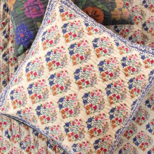 Bungalow Reversible Cotton Euro Sham - Boho Wildflower