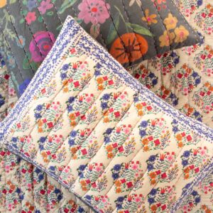 Alternative view of Bungalow Reversible Cotton Shams, Set of 2 - Boho Wildflower