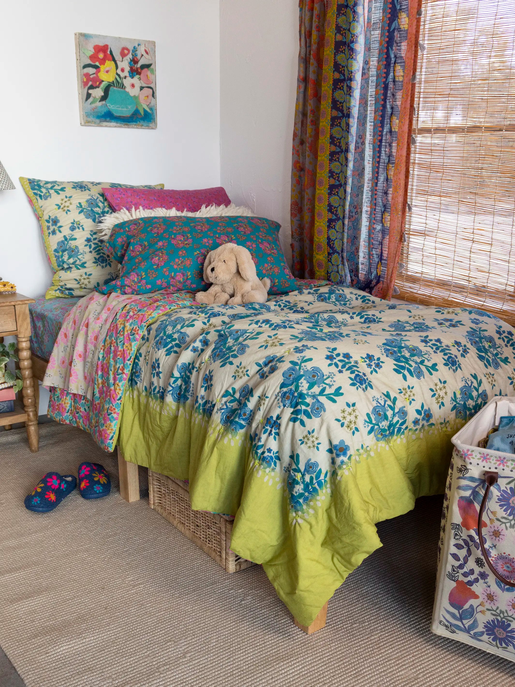 Bungalow Reversible Cotton Euro Sham - Wildflower Pop - Image 4