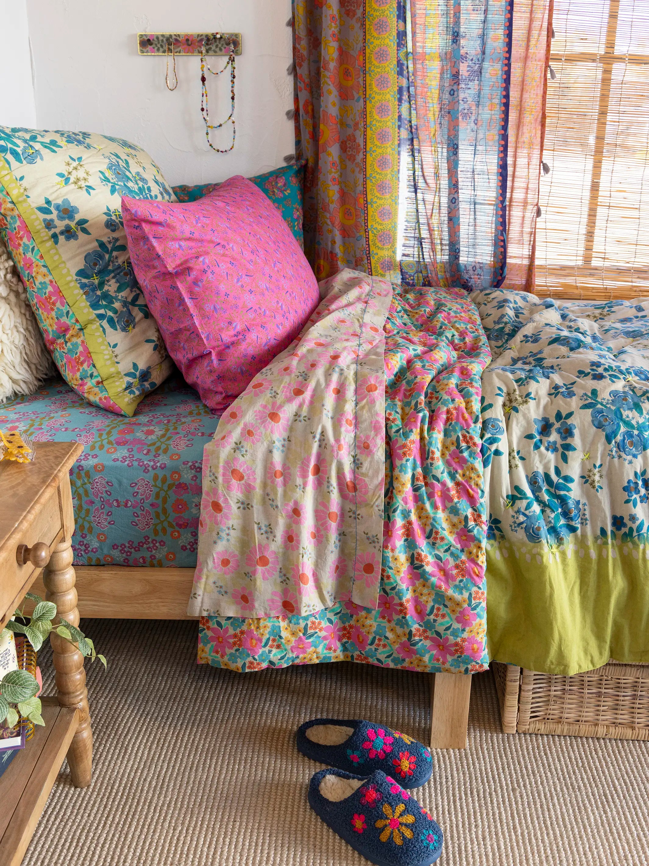 Bungalow Reversible Cotton Euro Sham - Wildflower Pop - Image 3