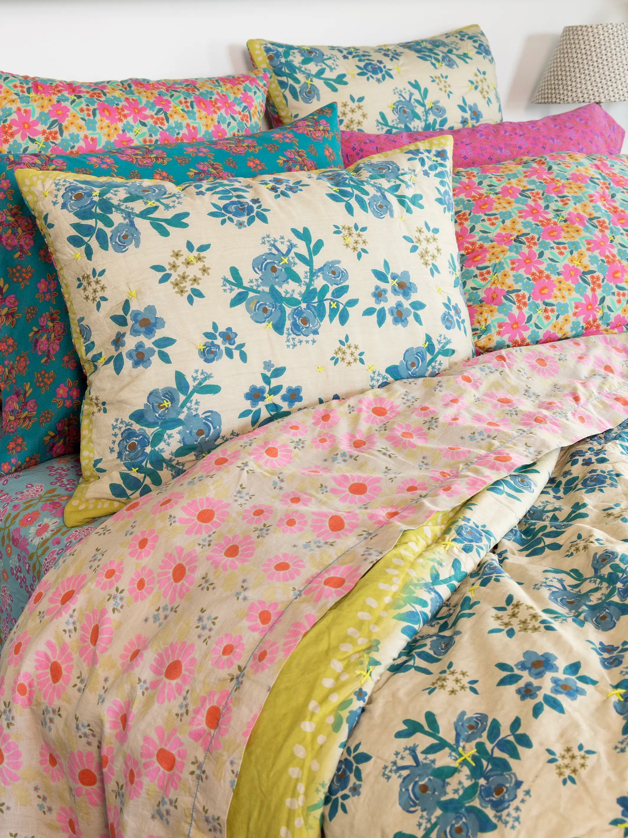 Bungalow Reversible Cotton Quilt - Wildflower Pop - Image 2