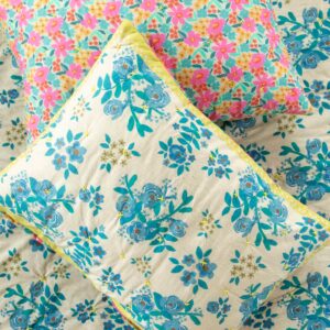 Bungalow Reversible Cotton Shams, Set of 2 - Wildflower Pop