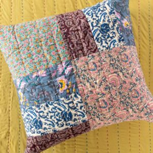Patchwork Euro Sham - Block Print