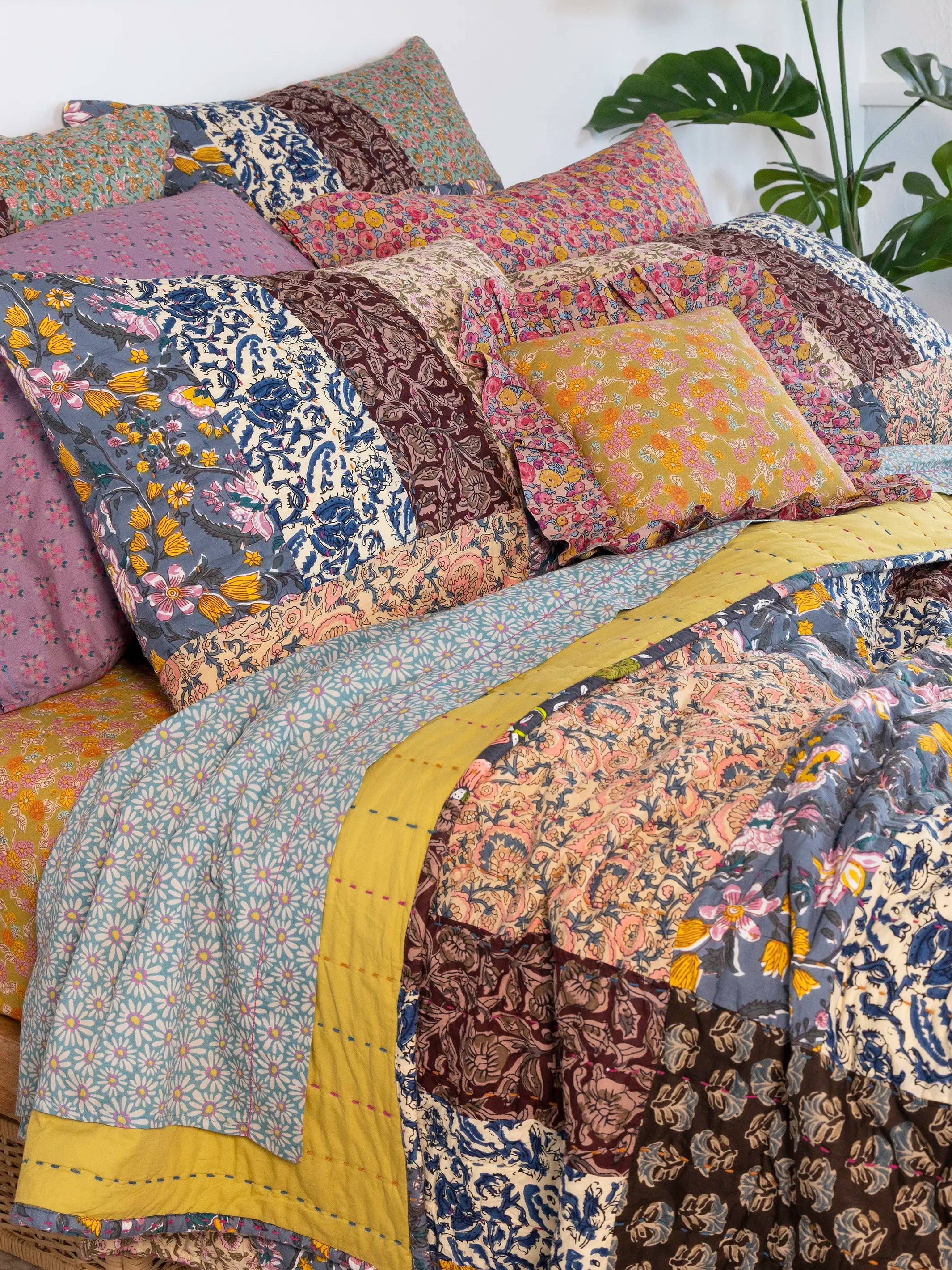 Patchwork Quilt - Block Print - Image 3