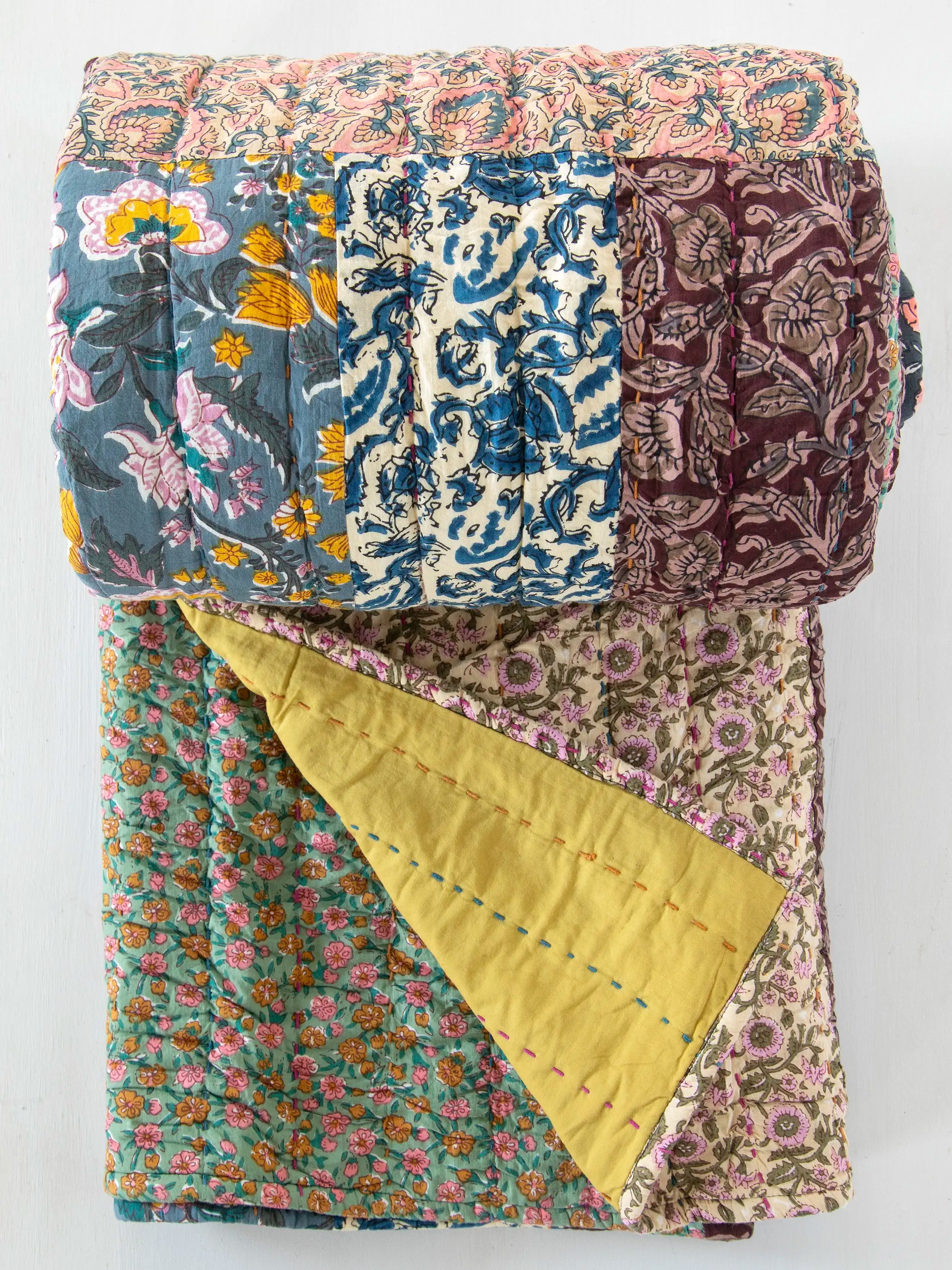 Patchwork Quilt - Block Print - Image 4