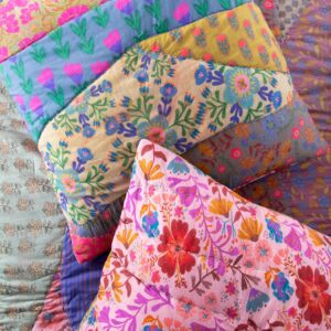 Bungalow Reversible Cotton Euro Sham - Garden Waves