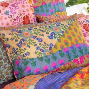 Alternative view of Bungalow Reversible Cotton Euro Sham - Garden Waves