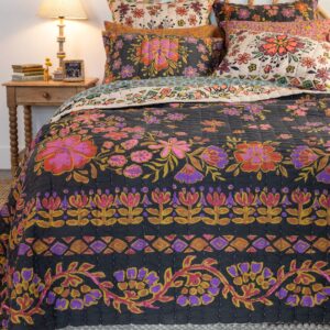 Alternative view of Bungalow Reversible Cotton Quilt - Blooming Bandana