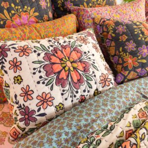 Alternative view of Bungalow Reversible Cotton Shams, Set of 2 - Blooming Bandana