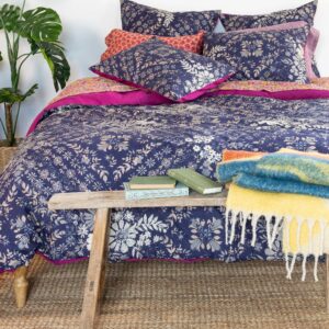 Catalina Cotton Duvet Cover - Navy Bandana