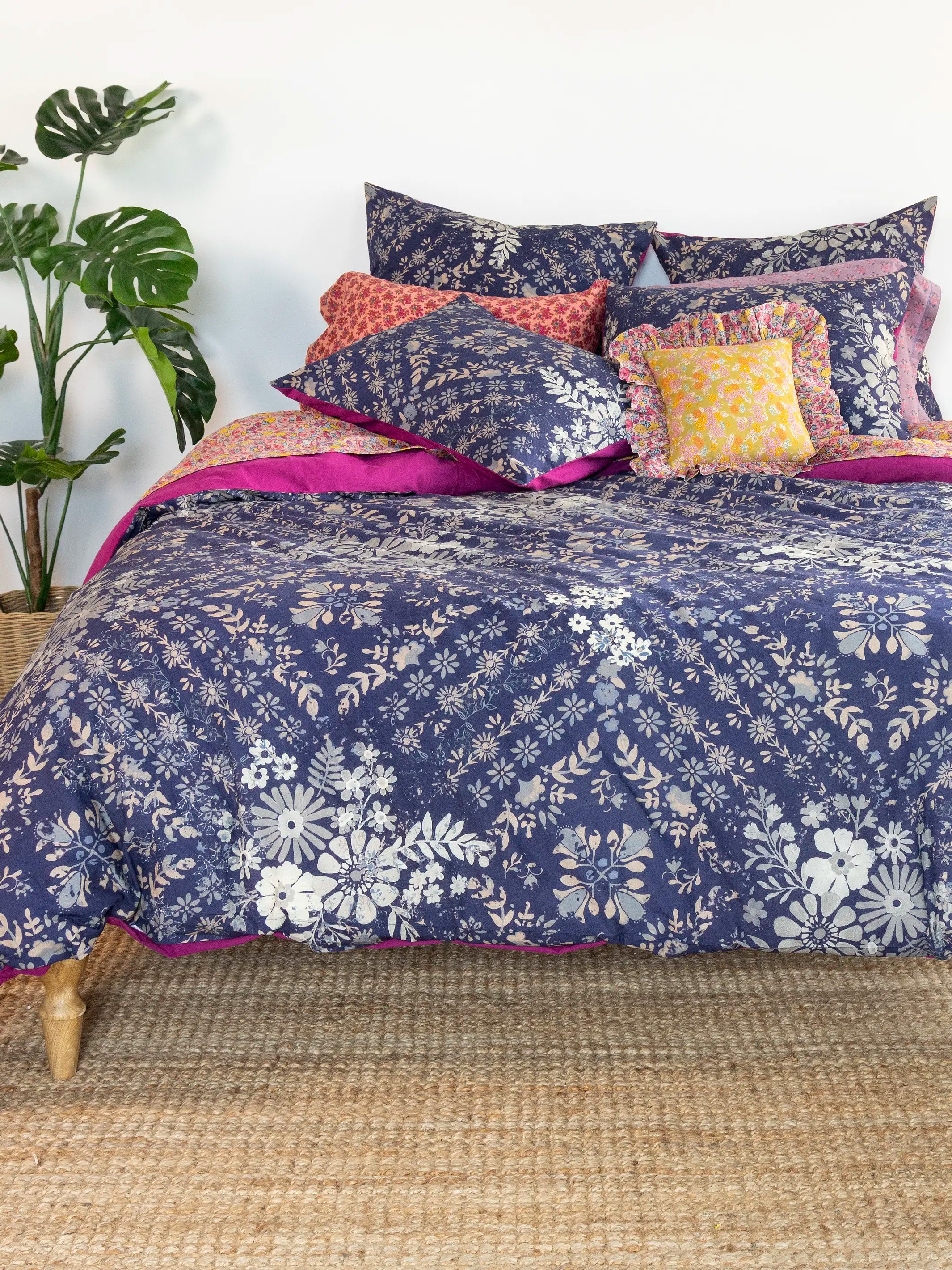 Catalina Cotton Duvet Cover - Navy Bandana - Image 3