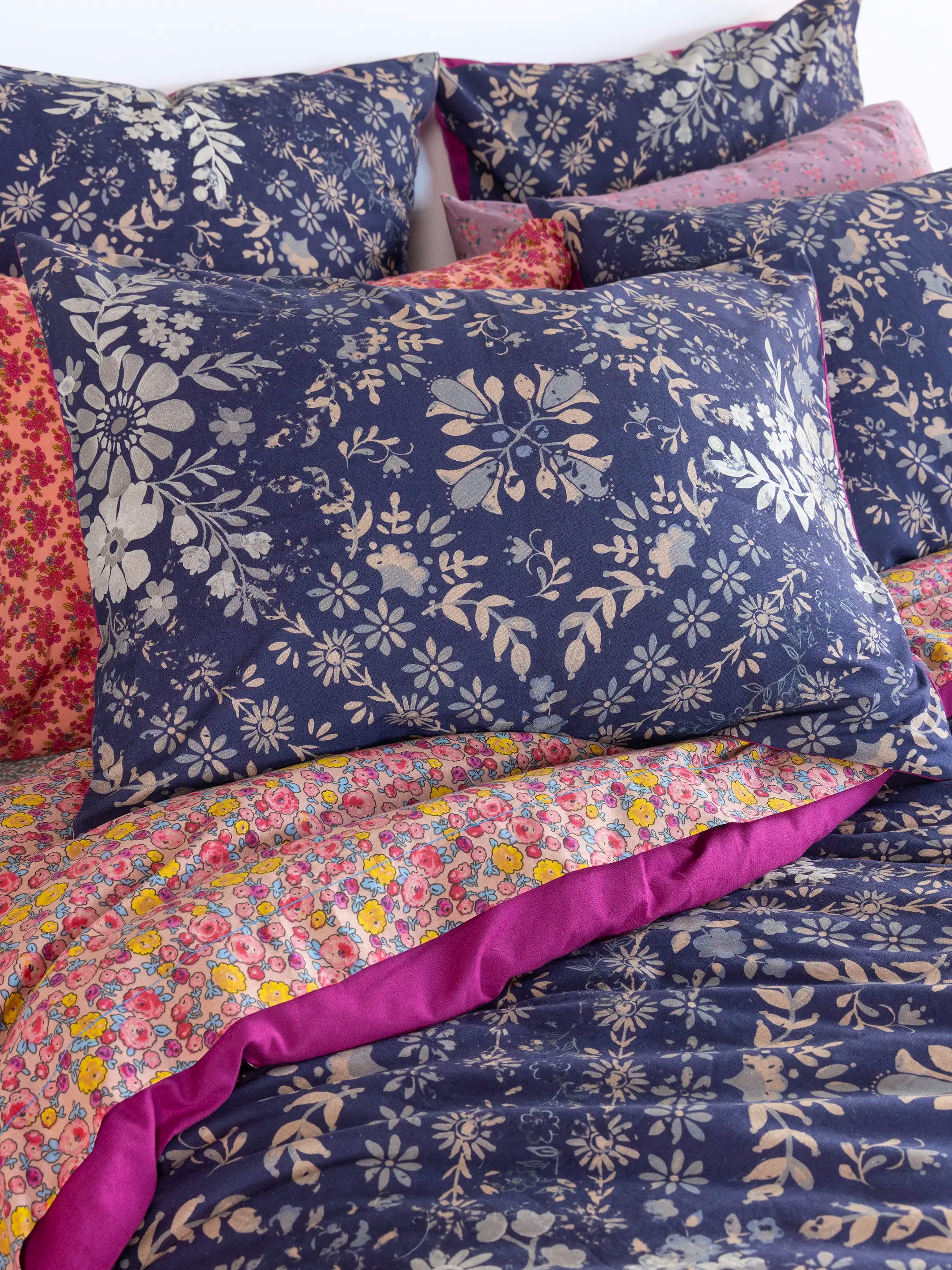 Catalina Cotton Duvet Cover - Navy Bandana - Image 2