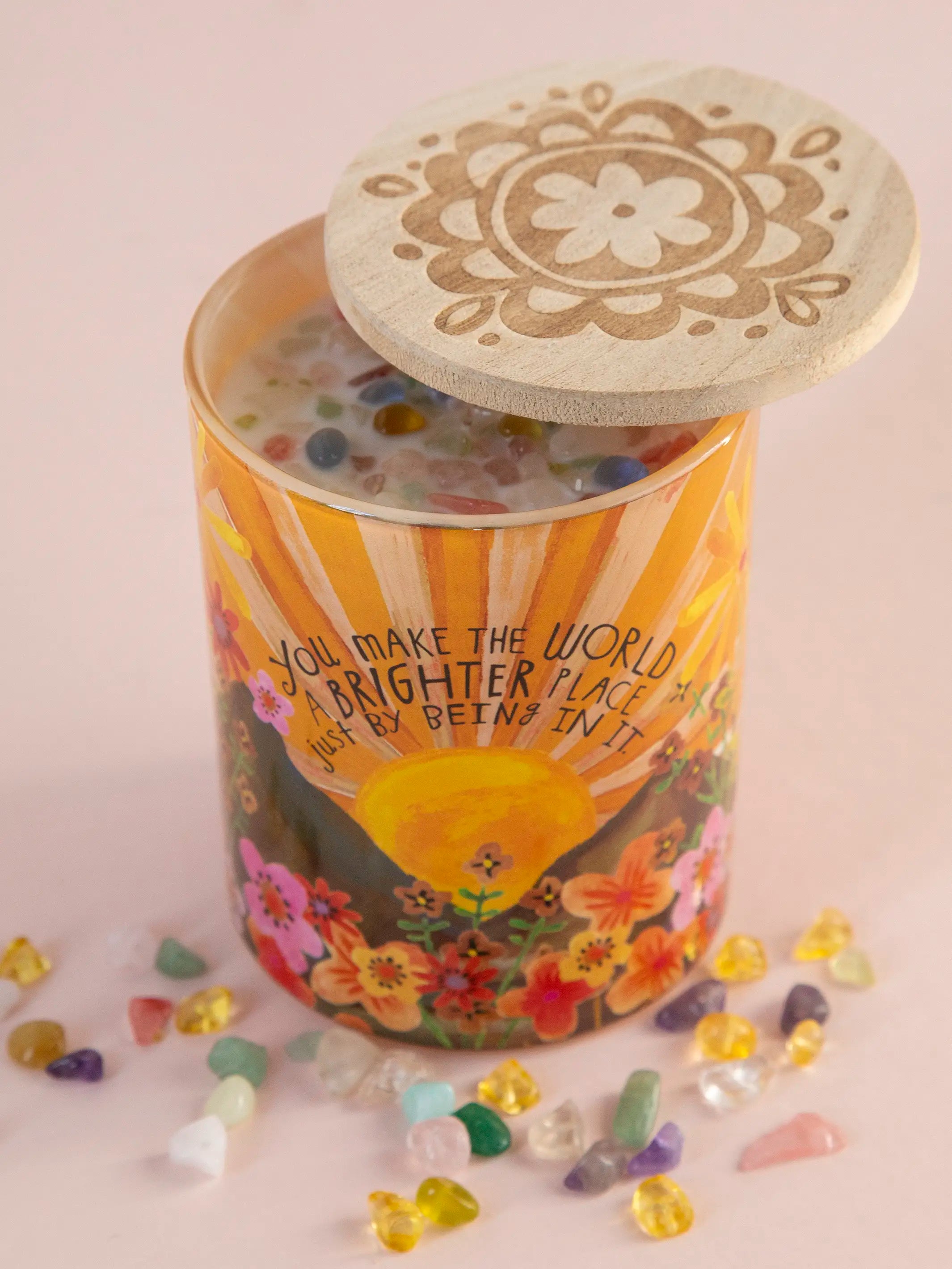 Gemstone Candle - You Make The World Brighter - Image 2