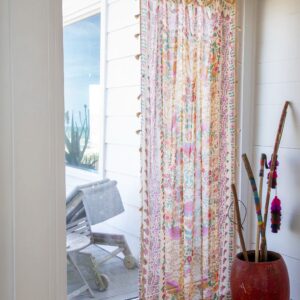 Alternative view of Printed Curtain Panel - Coral Jade Motif