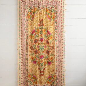 Printed Curtain Panel - Coral Jade Motif