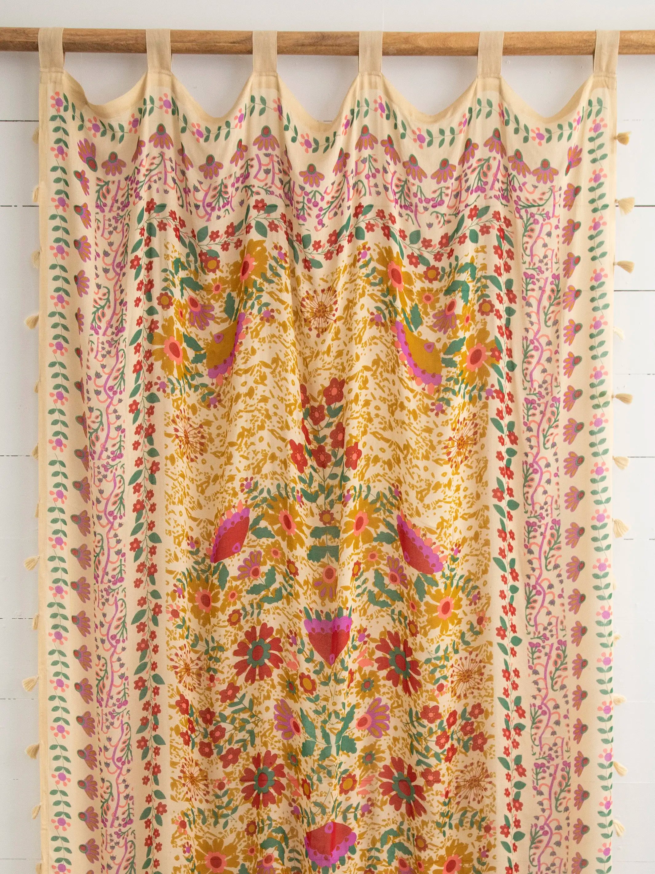Printed Curtain Panel - Coral Jade Motif - Image 3