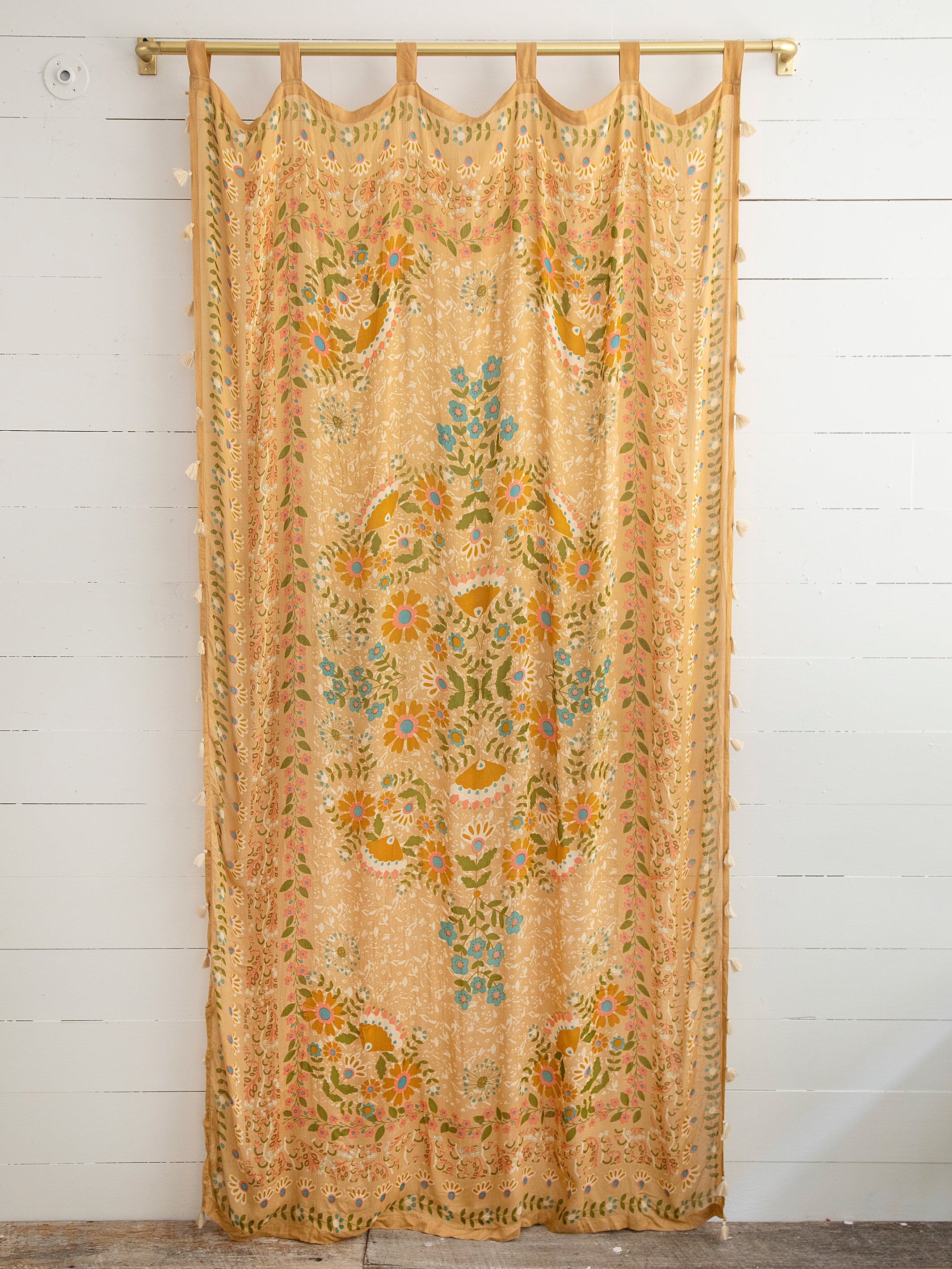 Printed Curtain Panel - Taupe Motif - Image 3