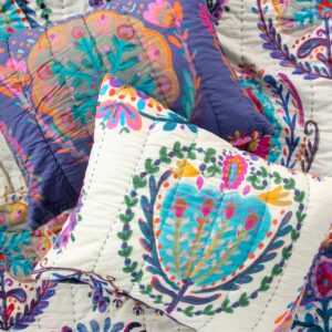 Bungalow Reversible Cotton Shams, Set of 2 - Folklore