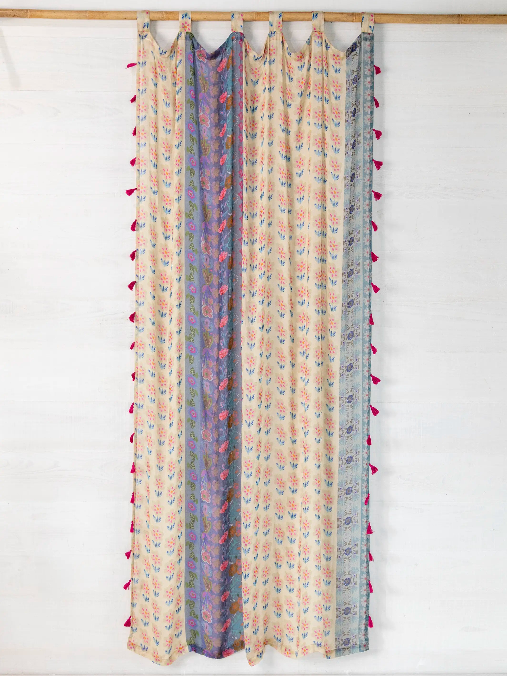 Printed Curtain Panel - Garden Stripes Cotton - Image 2