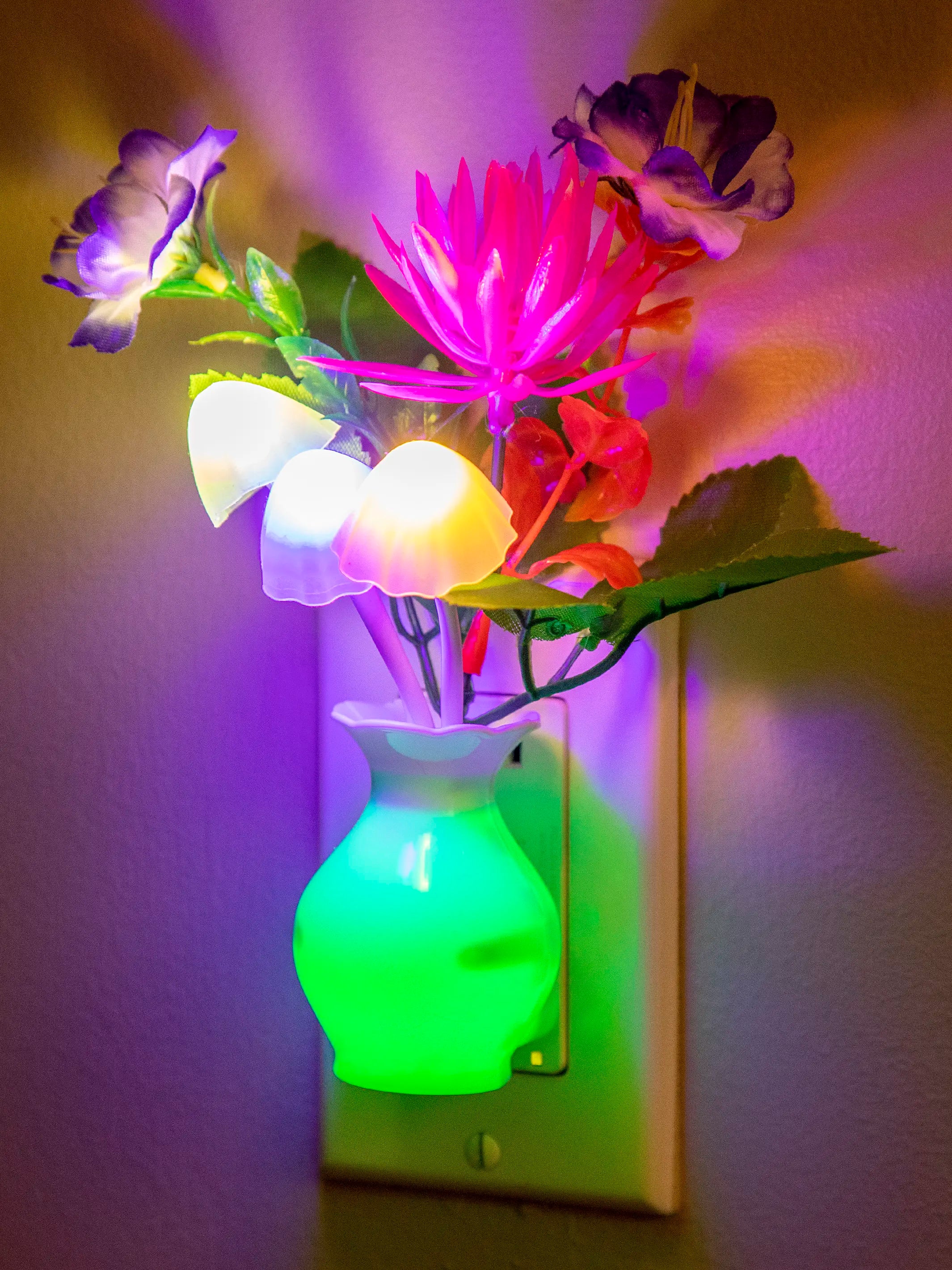 LED Night Light - Floral Multi
