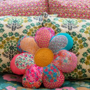 Whimsy Patchwork Pillow - Flower