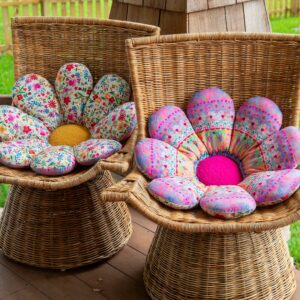 Alternative view of Reversible Seat & Floor Cushion - Flower