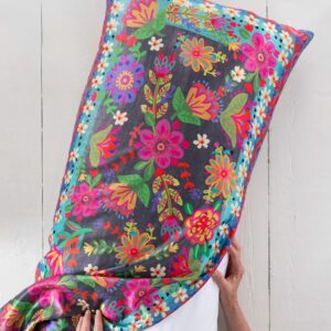 Satin Body Pillow Cover - Pink Daisy Borders