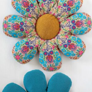 Alternative view of Boho Cotton Flower Cushion - Cream Folk Flower