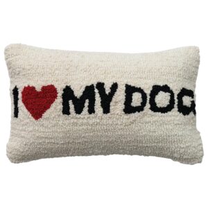 Alternative view of Tufted Lumbar Pillow - I Love My Dog